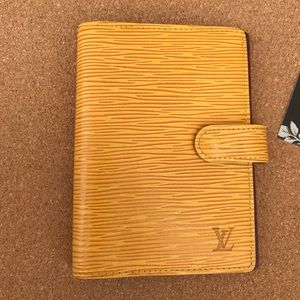 Louis Vuitton yellow epi agenda PM